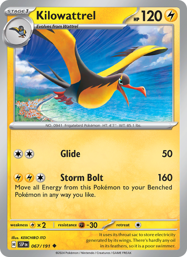 Kilowattrel (067/191) Reverse Holo card image