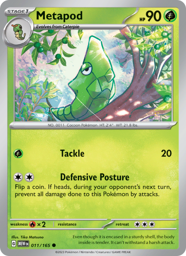 Metapod (011/165) Reverse Holo card image