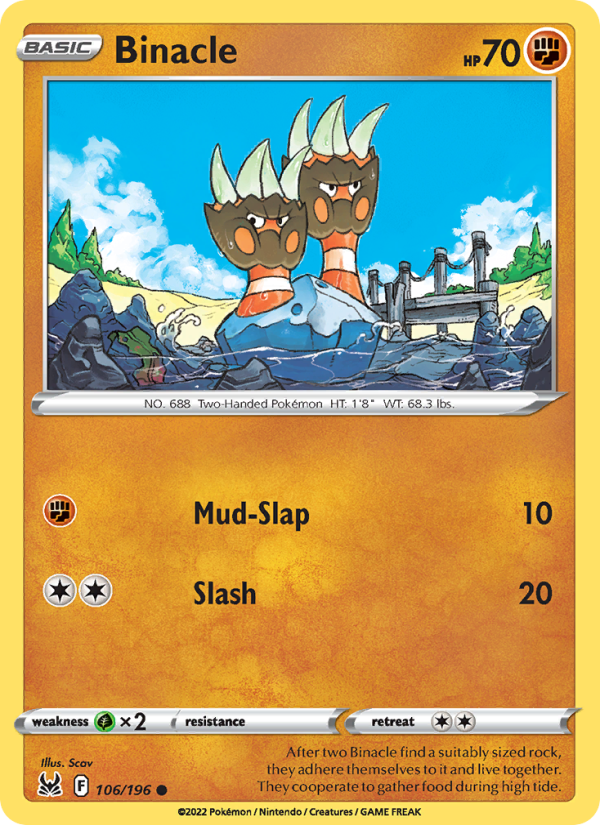 Binacle (106/196) Reverse Holo card image