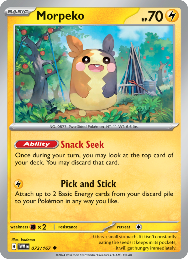 Morpeko (072/167) Reverse Holo card image