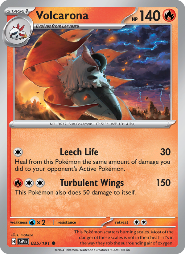 Volcarona (025/191) Reverse Holo card image