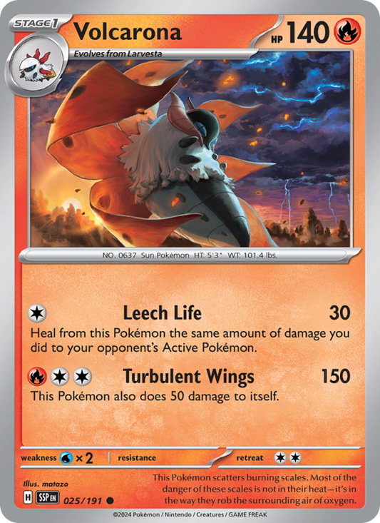 Volcarona (025/191) Reverse Holo card image