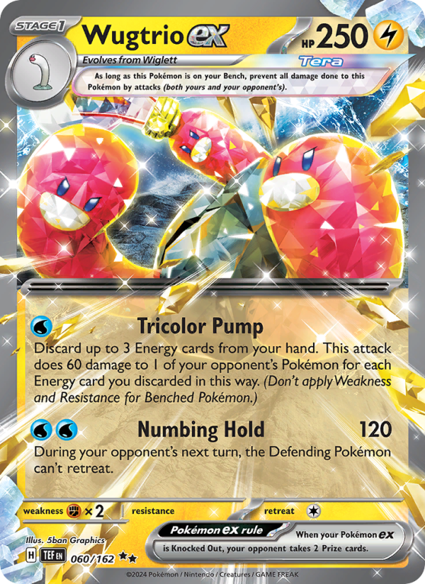 Wugtrio ex (060/162) Holographic card image