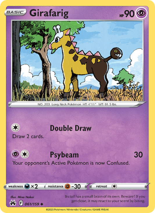 Girafarig (061/159) Reverse Holo card image