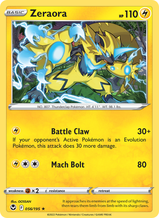 Zeraora (056/195) Reverse Holo card image