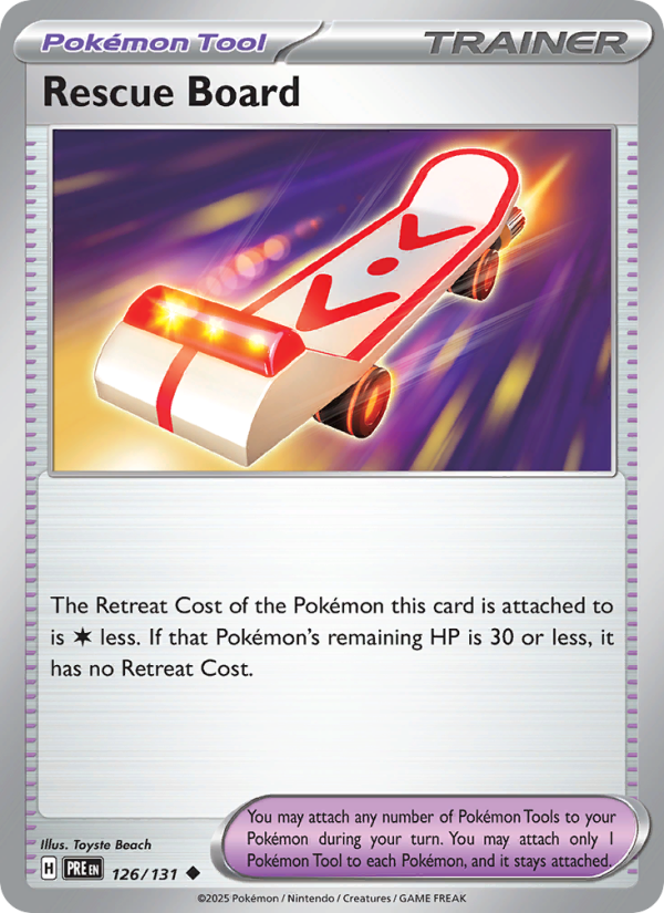 Rescue Board (126/131) Reverse Holo card image