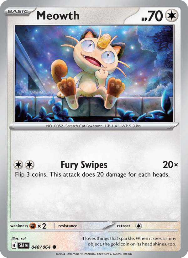 Meowth (048/64) Reverse Holo card image