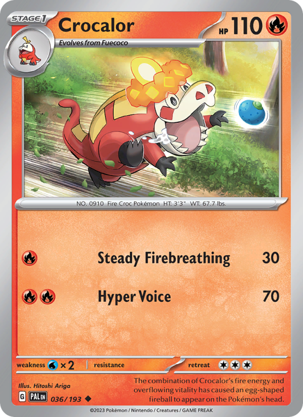 Crocalor (036/193) Reverse Holo card image