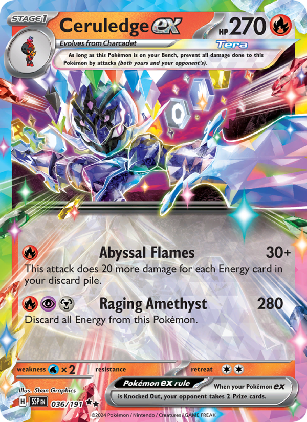 Ceruledge ex (036/191) Holographic card image