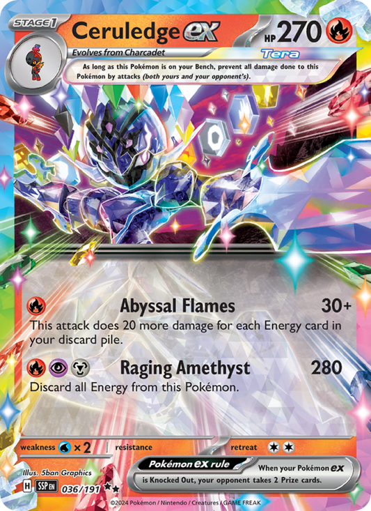 Ceruledge ex (036/191) Holographic card image
