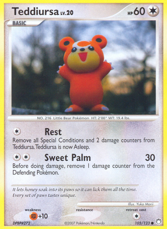Teddiursa (105/122) Reverse Holo card image