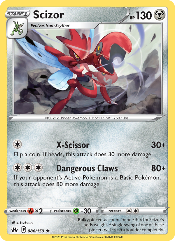 Scizor (086/159) Reverse Holo card image