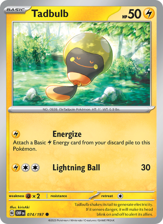 Tadbulb (074/197) Reverse Holo card image