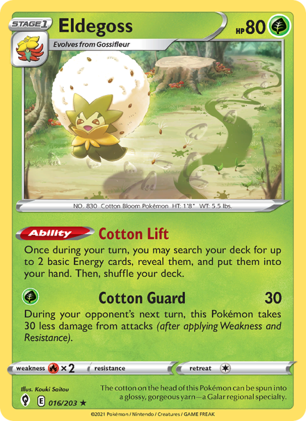 Eldegoss (016/203) Reverse Holo card image