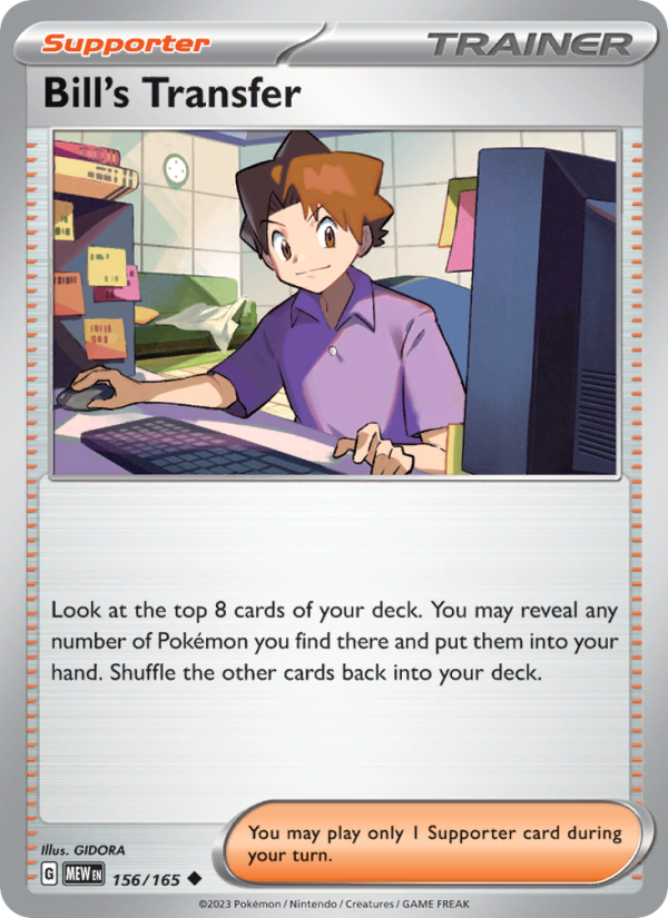 Bill's Transfer (156/165) Reverse Holo card image