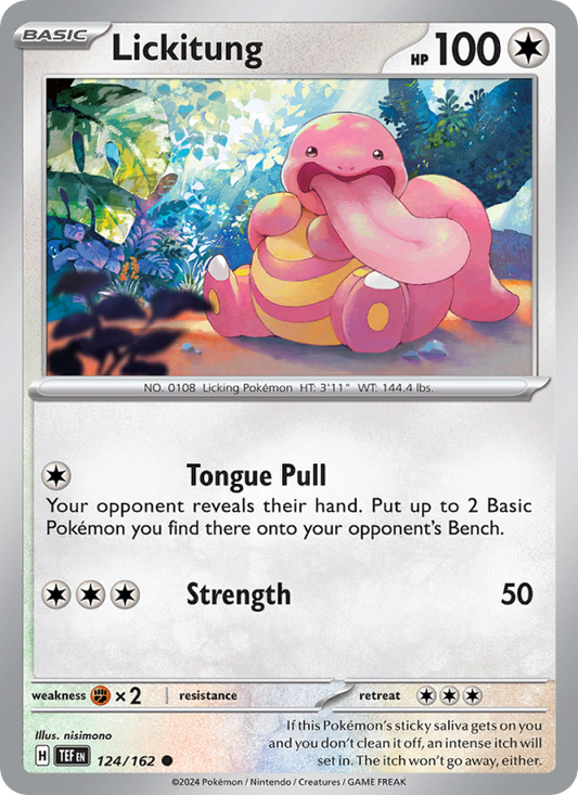 Lickitung (124/162) Reverse Holo card image