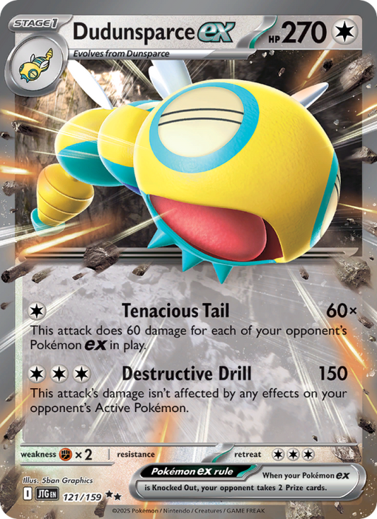 Dudunsparce ex (121/159) Reverse Holo card image