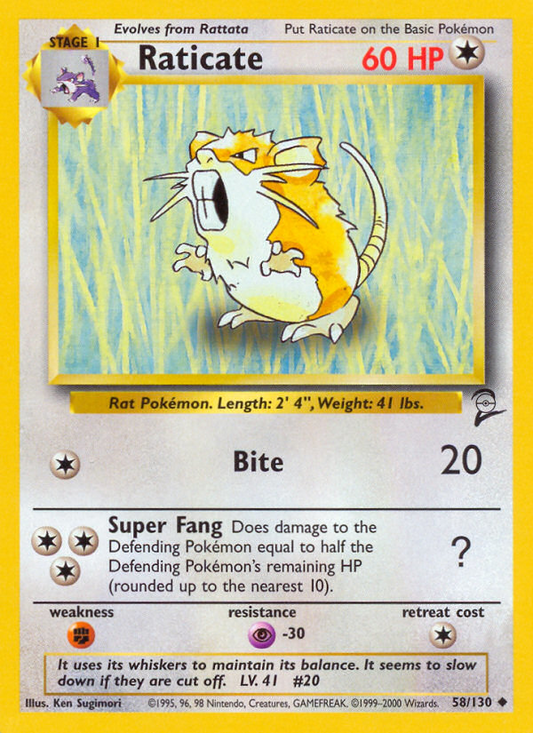 Raticate (058/130) Reverse Holo card image
