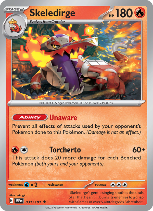 Skeledirge (031/191) Reverse Holo card image