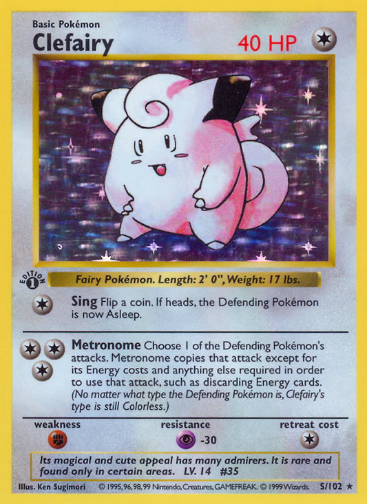 Clefairy (005/102) Reverse Holo card image