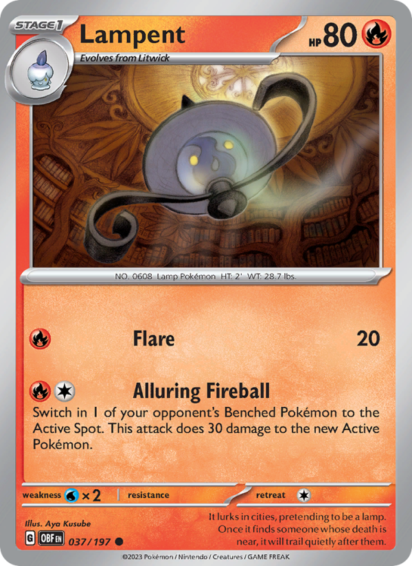 Lampent (037/197) Reverse Holo card image