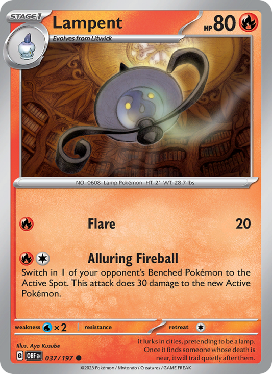 Lampent (037/197) Reverse Holo card image