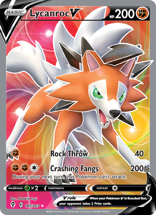 Lycanroc V (187/203) Holographic card image