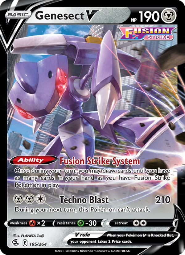Genesect V (185/264) Holographic card image