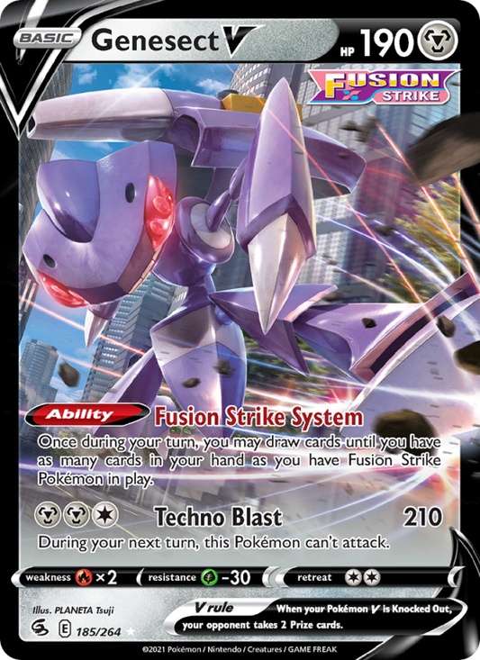 Genesect V (185/264) Holographic card image