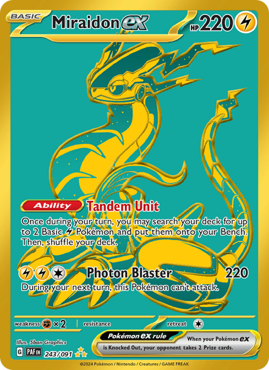Miraidon ex (243/91) Holographic card image