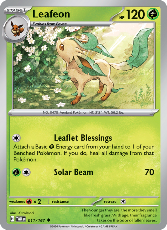 Leafeon (011/167) Reverse Holo card image