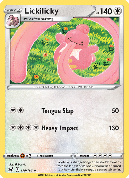 Lickilicky (139/196) Reverse Holo card image