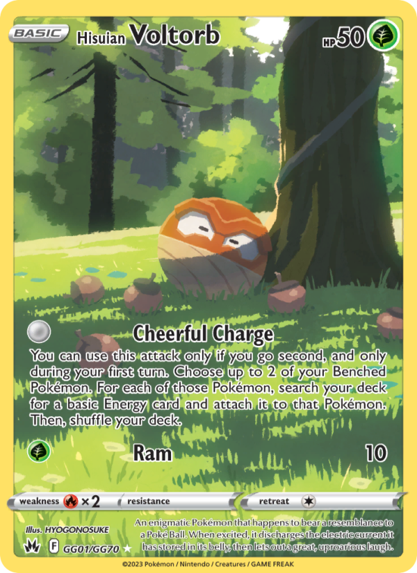 Hisuian Voltorb (GG01/159) Holographic card image