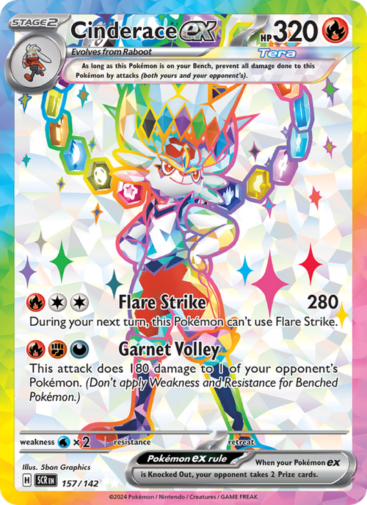 Cinderace ex (157/142) Holographic card image