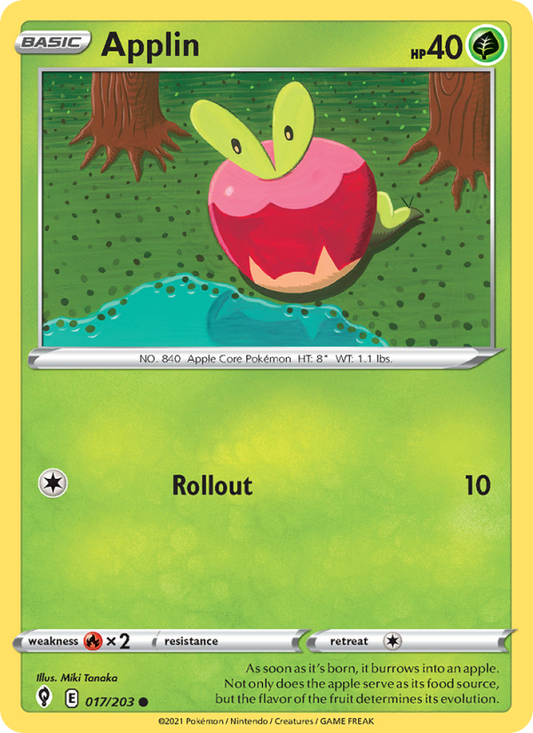 Applin (017/203) Reverse Holo card image