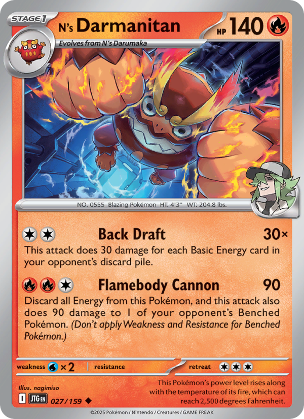 N's Darmanitan (027/159) Reverse Holo card image