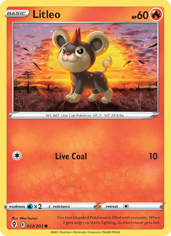 Litleo (022/203) Reverse Holo card image