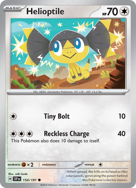 Helioptile (154/191) Reverse Holo card image