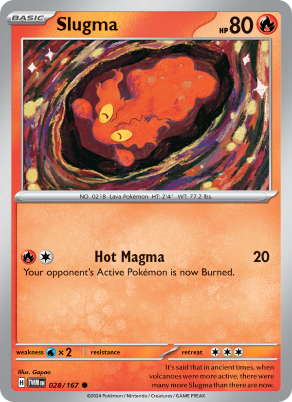 Slugma (028/167) Reverse Holo card image