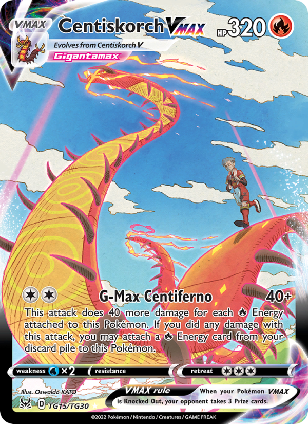 Centiskorch VMAX (TG15/196) Holographic card image