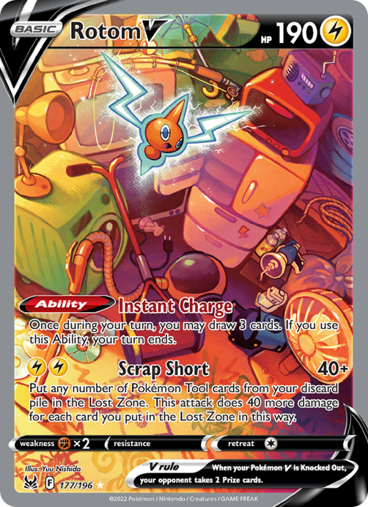 Rotom V (177/196) Holographic card image