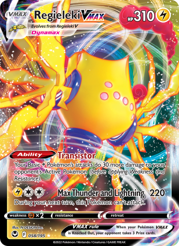 Regieleki VMAX (058/195) Holographic card image