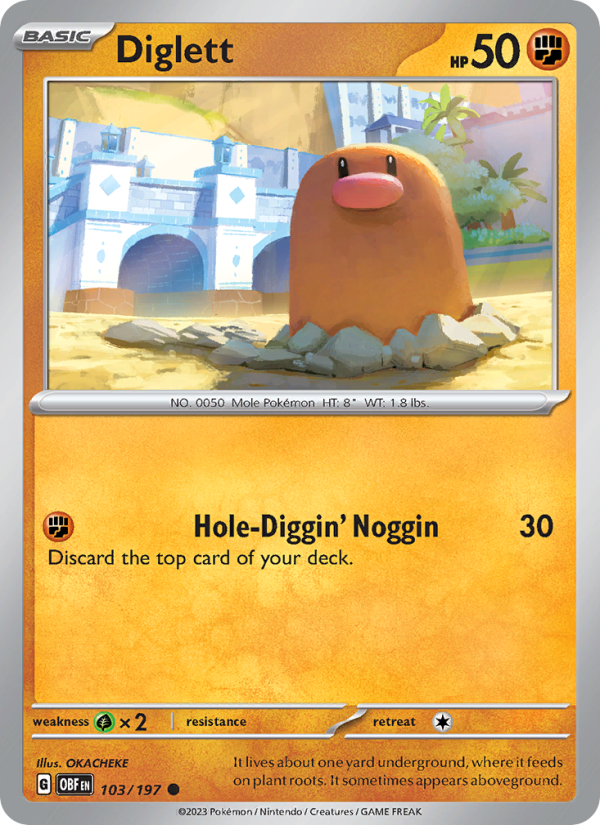 Diglett (103/197) Reverse Holo card image