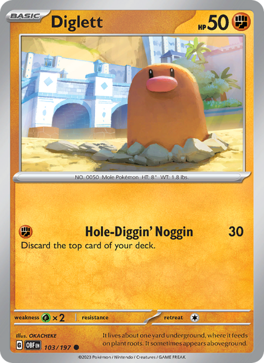 Diglett (103/197) Reverse Holo card image