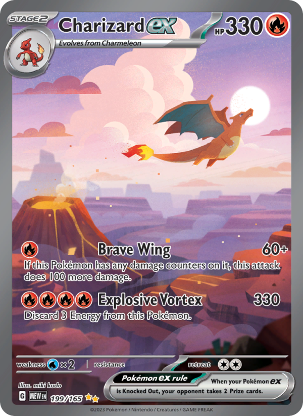 Charizard ex (199/165) Holographic card image