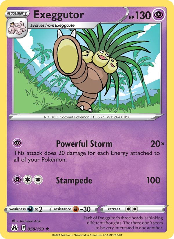 Exeggutor (058/159) Reverse Holo card image