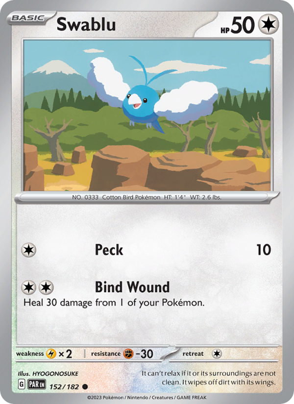 Swablu (152/182) Reverse Holo card image