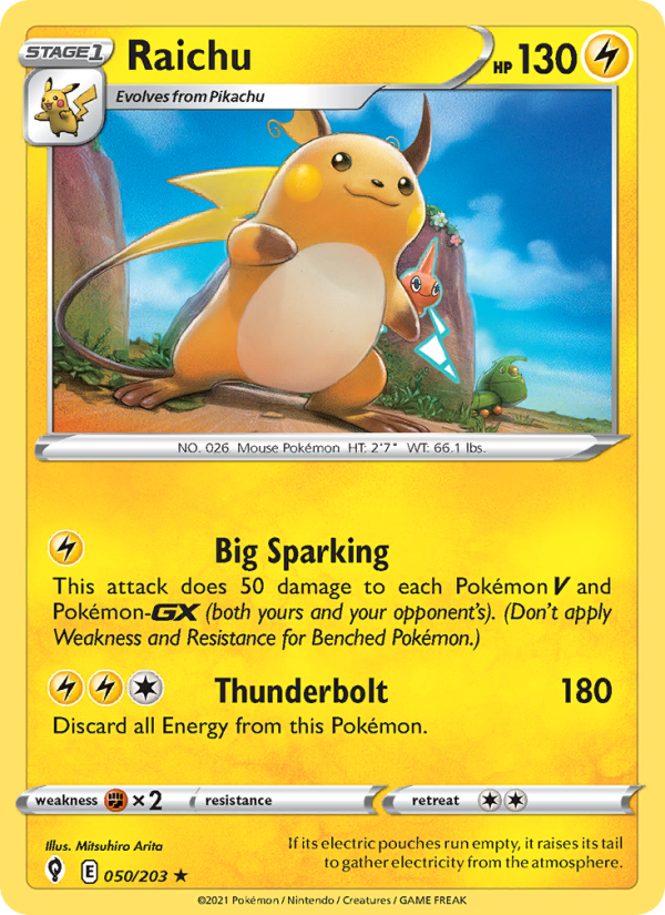 Raichu (050/203) Reverse Holo card image