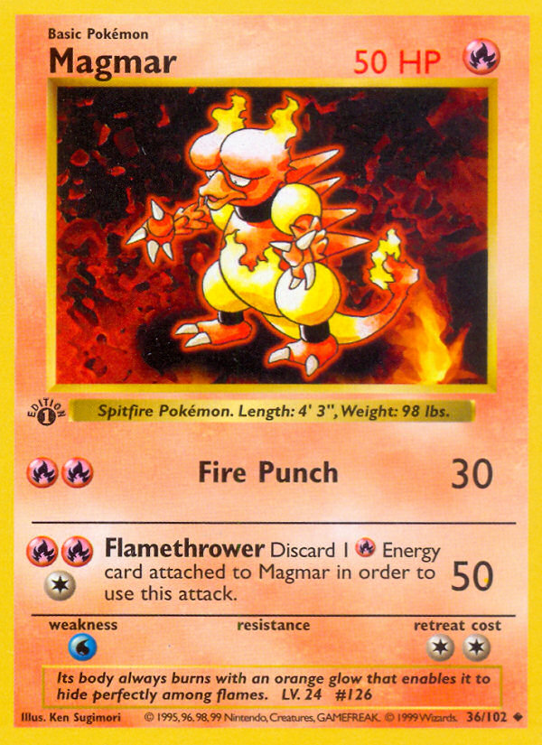 Magmar (036/102) Reverse Holo card image