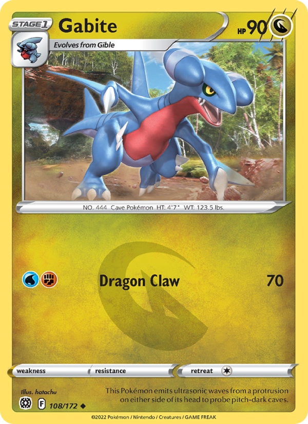 Gabite (108/172) Reverse Holo card image